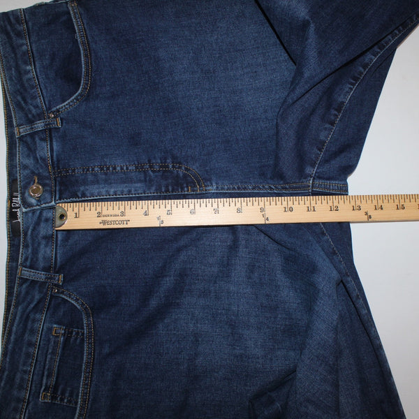 Joseph Ribkoff Jeans Sz 18 x 27 Blue Denim Rhinestone Bow Detail Cotton Jeans