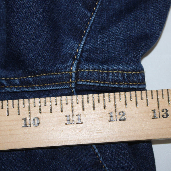 Joseph Ribkoff Jeans Sz 18 x 27 Blue Denim Rhinestone Bow Detail Cotton Jeans