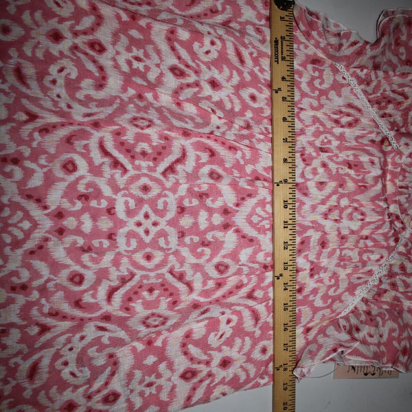 Nanette Lepore NEW $58 Sz S Pink White Yellow Almond Blossom Rayon Polyester Top