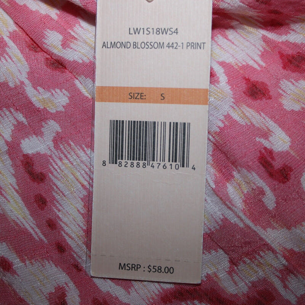 Nanette Lepore NEW $58 Sz S Pink White Yellow Almond Blossom Rayon Polyester Top