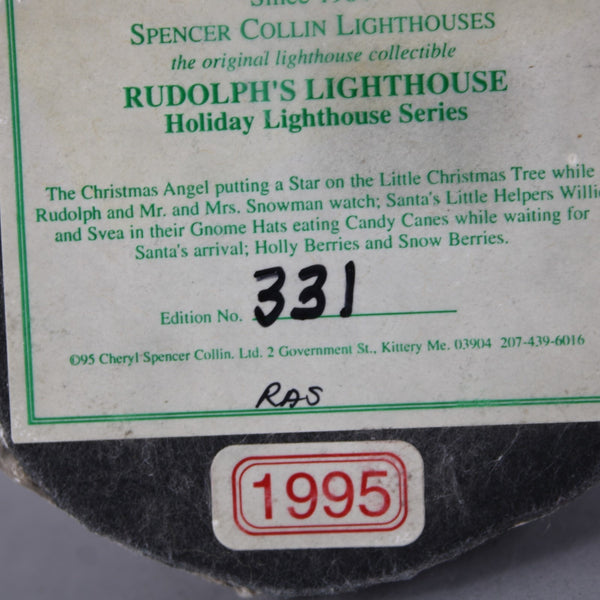 Spencer Collin Lighthouse Rudolphs Lighthouse Holiday Lighthouse