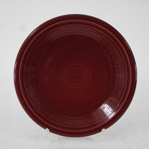 Fiesta Homer Laughun China Burgundy  Lead Free 7" AS IS Bread Plate