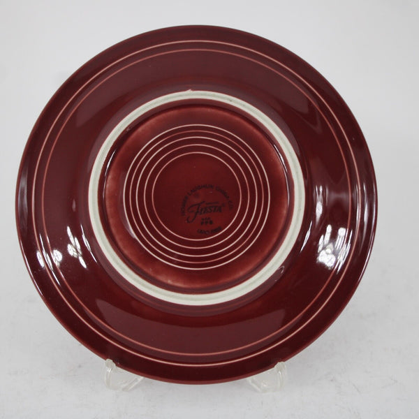 Fiesta Homer Laughun China Burgundy  Lead Free 7" AS IS Bread Plate