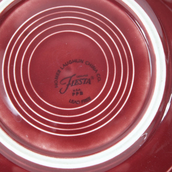 Fiesta Homer Laughun China Burgundy  Lead Free 7" AS IS Bread Plate