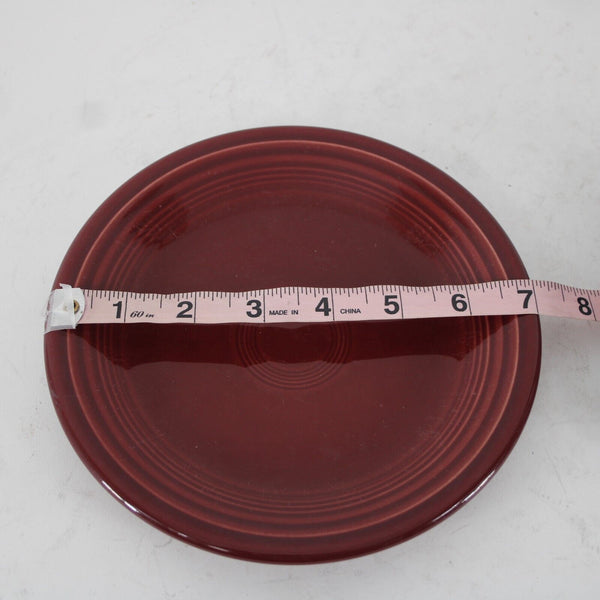 Fiesta Homer Laughun China Burgundy  Lead Free 7" AS IS Bread Plate