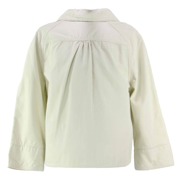 Geoffrey Beene NEW $50 Sz L Tan Cotton Front Pocket Windbreaker Jacket