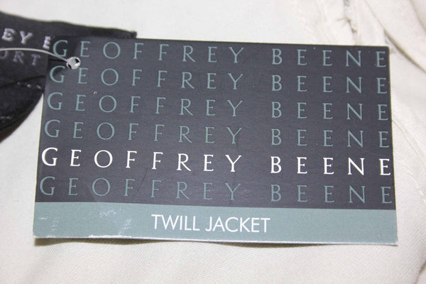 Geoffrey Beene NEW $50 Sz L Tan Cotton Front Pocket Windbreaker Jacket
