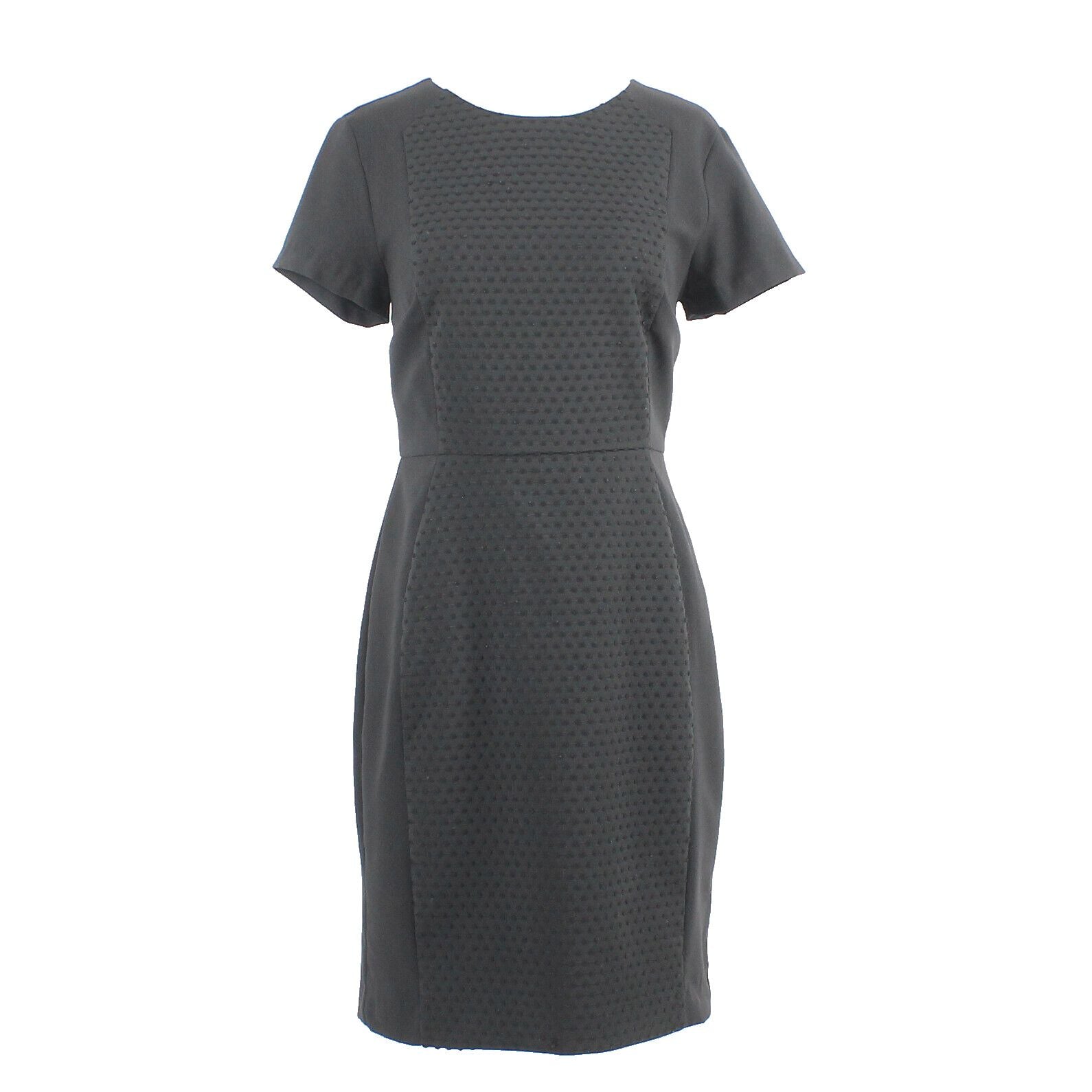 Banana Republic Sz 6P Black Lined Textured 100% Polyester Dress