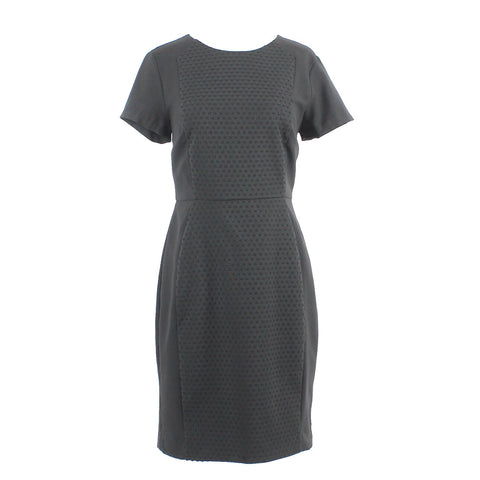 Banana Republic Sz 6P Black Lined Textured 100% Polyester Dress