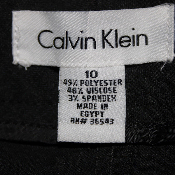 Calvin Klein NEW $50 The Manor Sz 10 x 34 Steel Gray Low Rise Poly Blend Pant