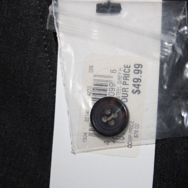 Calvin Klein NEW $50 The Manor Sz 10 x 34 Steel Gray Low Rise Poly Blend Pant