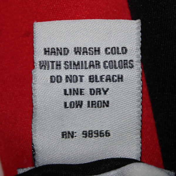 Monroe Main Sz S Black Red White Lined Striped Polyester Spandex Bodycon Dress