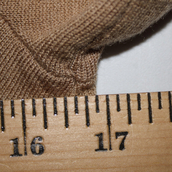 J Jill Sz XS Tan Brown Collared Long Sleeve Polyester Wool Nylon Wrap Sweater