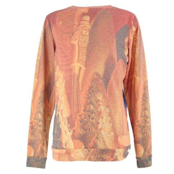 Disney Aladdin M Orange Purple Multi Polyester Cotton Knit Top