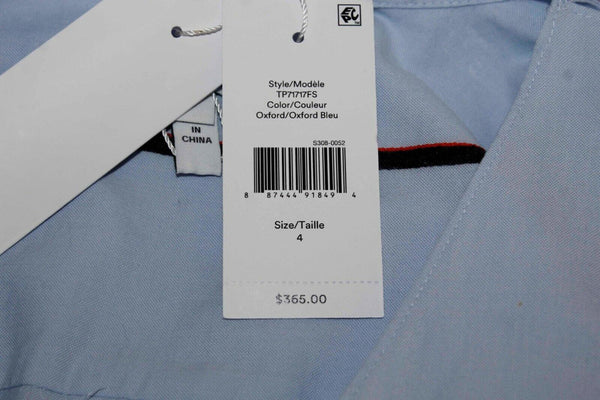 Derek Lam NEW $365 Sz 4 Light Blue Navy Orange Stripes 100% Cotton Top