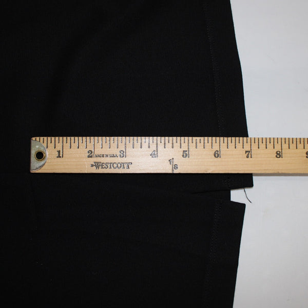 Heather Sz S Black Mixed Media Lamb Skin Contrast Rayon Nylon Spandex Skirt