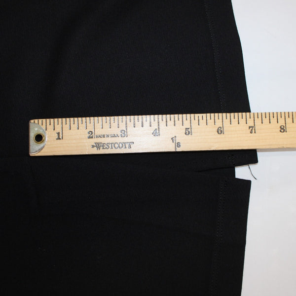 Heather Sz S Black Mixed Media Lamb Skin Contrast Rayon Nylon Spandex Skirt