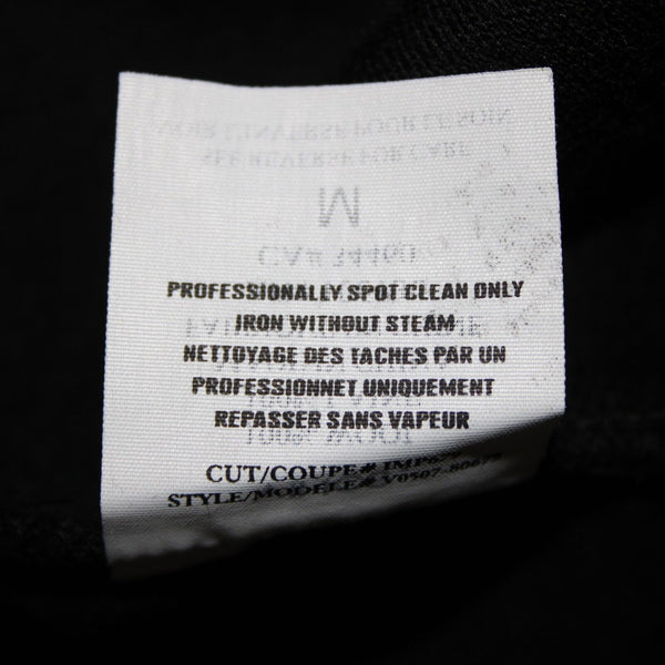 Vince Sz M Black Beaded Neck Pockets 100% Wool Knee Length Dress