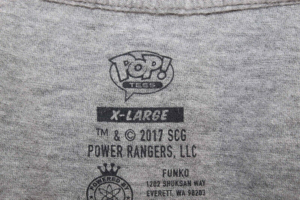 Pop Tees Sz XL Gray Multi Power Rangers Cotton Blend Tee Shirt