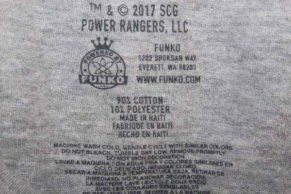 Pop Tees Sz XL Gray Multi Power Rangers Cotton Blend Tee Shirt