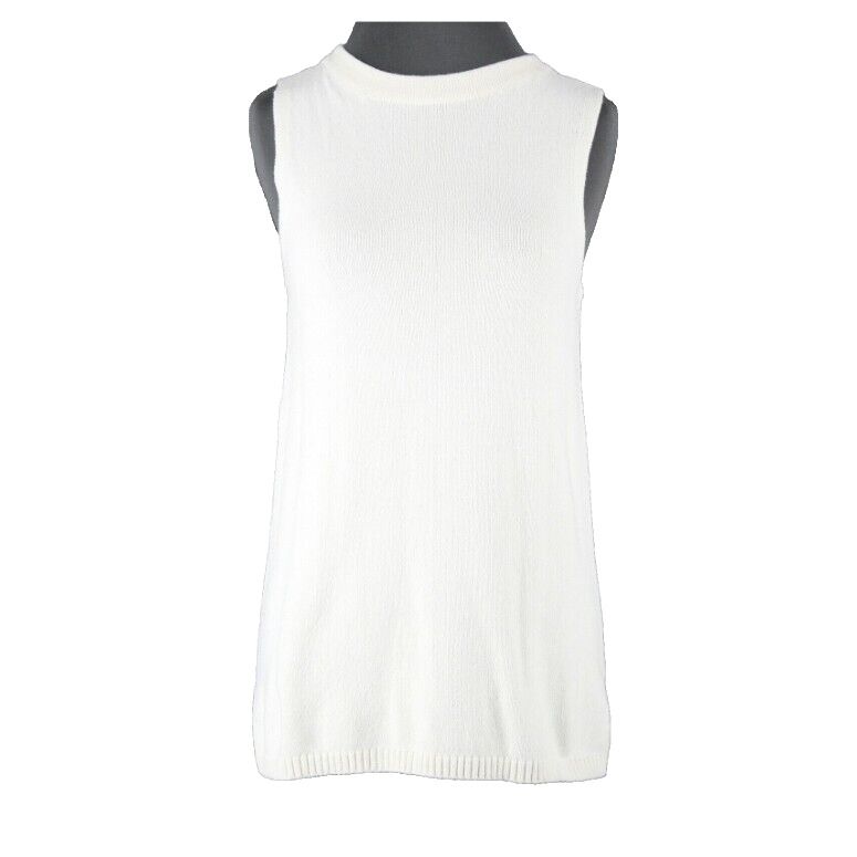 Talbots NEW $80 Sz SP Ivory Split Sides Cotton Polyamide Cashmere Sweater