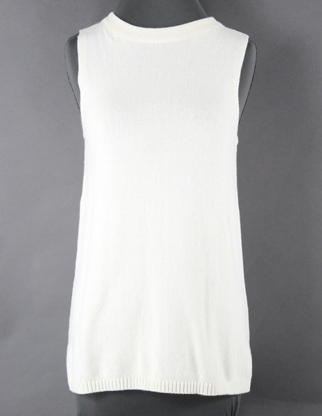 Talbots NEW $80 Sz SP Ivory Split Sides Cotton Polyamide Cashmere Sweater