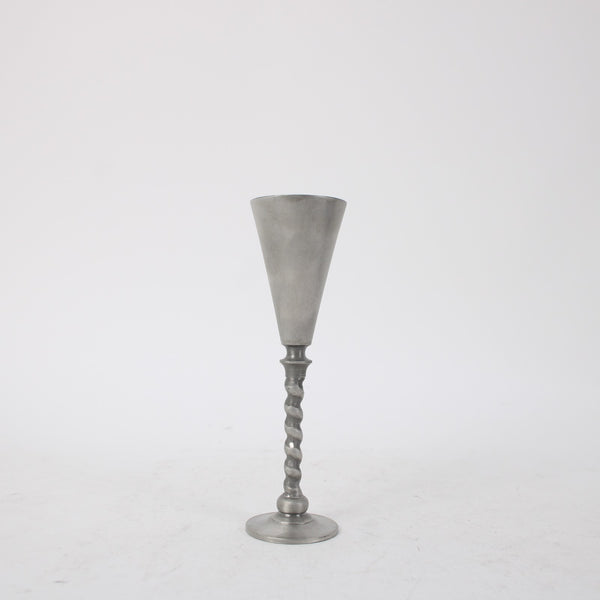 Havstad Tinn Glasses Silver Fine Pewter Twist Stems 6.25" Goblets