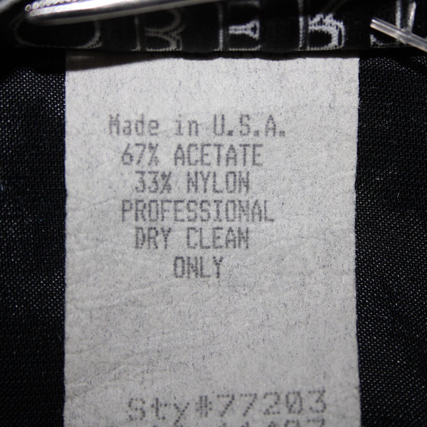 Roberta Vintage NEW $82 Sz L Black Velvet Acetate Nylon Shoulder Pad Jacket