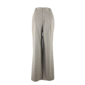 Ellen Tracy New $298 Sz 8 Truffle Taupe Black Mini Herringbone Trouser Pant