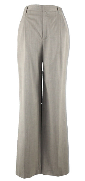 Ellen Tracy New $298 Sz 8 Truffle Taupe Black Mini Herringbone Trouser Pant