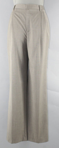 Ellen Tracy New $298 Sz 8 Truffle Taupe Black Mini Herringbone Trouser Pant