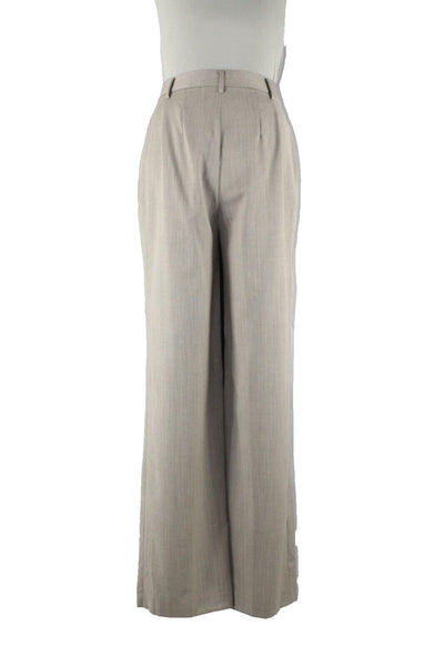 Ellen Tracy New $298 Sz 8 Truffle Taupe Black Mini Herringbone Trouser Pant