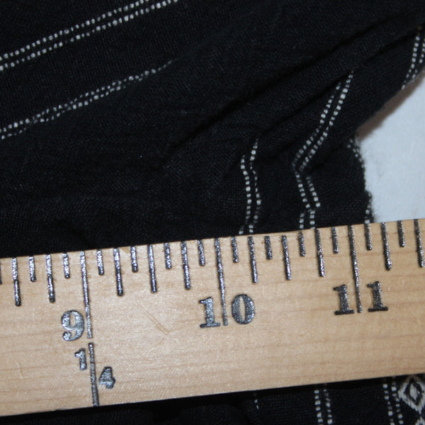 Anthropologie Pant Sz XS x 27 Black White Pockets Elastic Waist Cotton Viscose