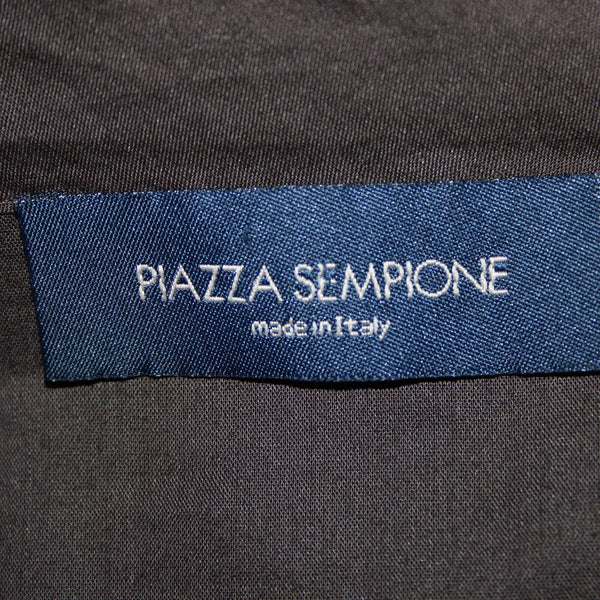 Piazza Sempione Sz 40 Brown Collared Buttons Short Sleeve 100% Cotton Top