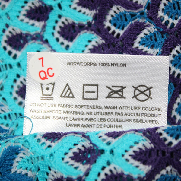 Moving Comfort Top NEW Sz L Blue Aqua Open Knit 100% Nylon Top