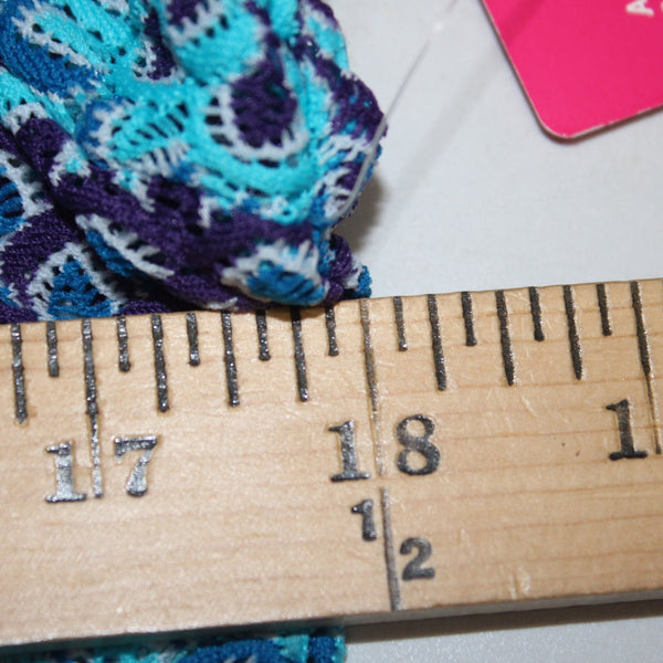 Moving Comfort Top NEW Sz L Blue Aqua Open Knit 100% Nylon Top