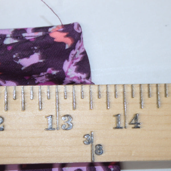Apana AW Pant Sz S x 20 Purple Multi Colored Pull On Knee Length Poly Spandex