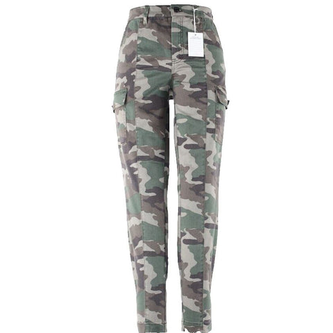 J Crew NEW Sz 27 X 27 Green Camo Multi Cargo Pockets Cotton Blend Pant