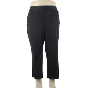 Caslon NEW Sz 18w x 25 Black Pockets Ankle Straight Leg Cotton Poly Capri Pant