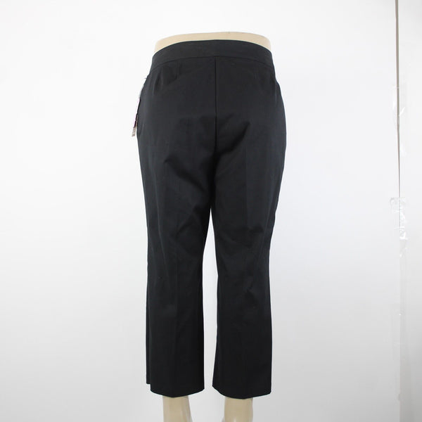 Caslon NEW Sz 18w x 25 Black Pockets Ankle Straight Leg Cotton Poly Capri Pant