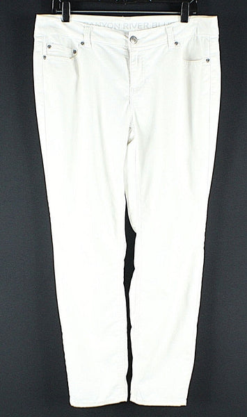 Canyon River Blues Sz 16 x 28 White Rhinestone Pockets Cotton Blend Pant