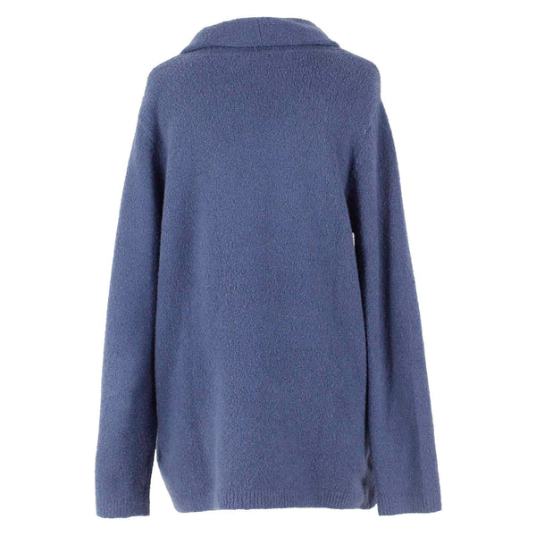 J Jill Sz M Blue Turtleneck Long Sleeve Tunic Cotton Nylon Sweater