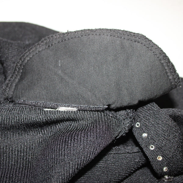 Dana Buchman Cardigan Sweater Sz S Black Rhinestones Rayon Nylon Sweater