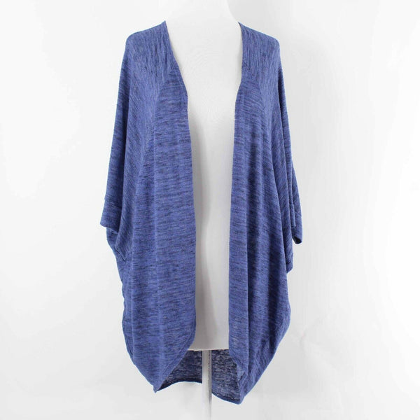 Painted Threads Sz L Blue Open Cocoon Poly Rayon Cotton Cardigan Wrap