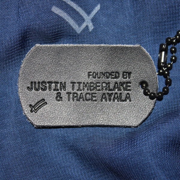 William Rast Top NEW $50 Sz SP Navy Blue White Color Block Hi Lo Polyester Top