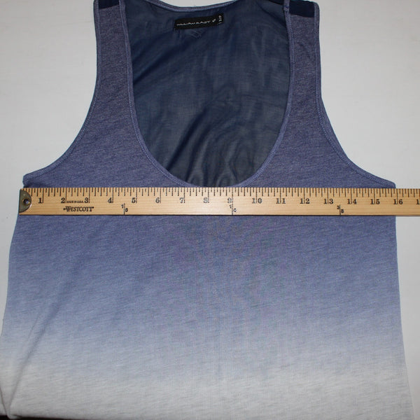 William Rast Top NEW $50 Sz SP Navy Blue White Color Block Hi Lo Polyester Top