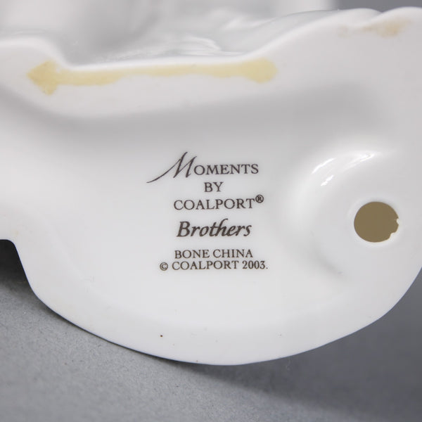 Moments Brothers By Coalport Sculpture Brothers White Bone  China 7.5" Sculpture