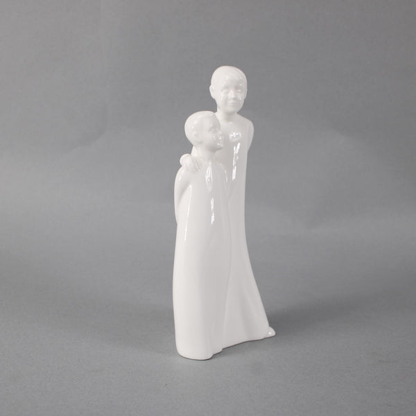 Moments Brothers By Coalport Sculpture Brothers White Bone  China 7.5" Sculpture