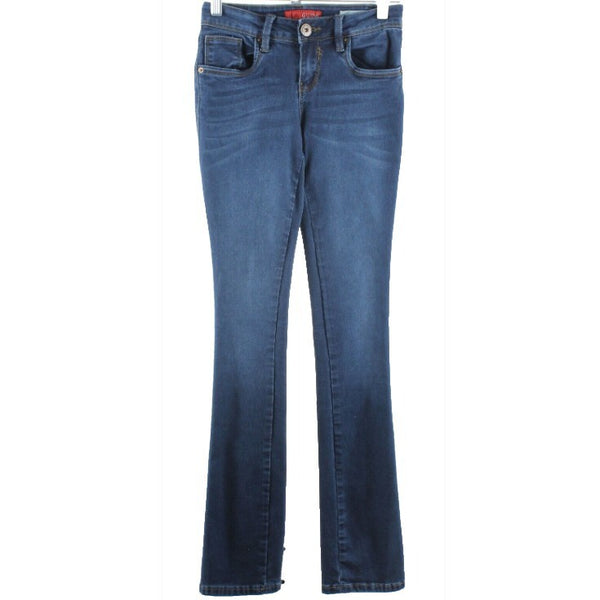 Guess Sz 24 x 32 Blue Denim Visha Fit Skinny Bootcut Cotton Blend Jeans