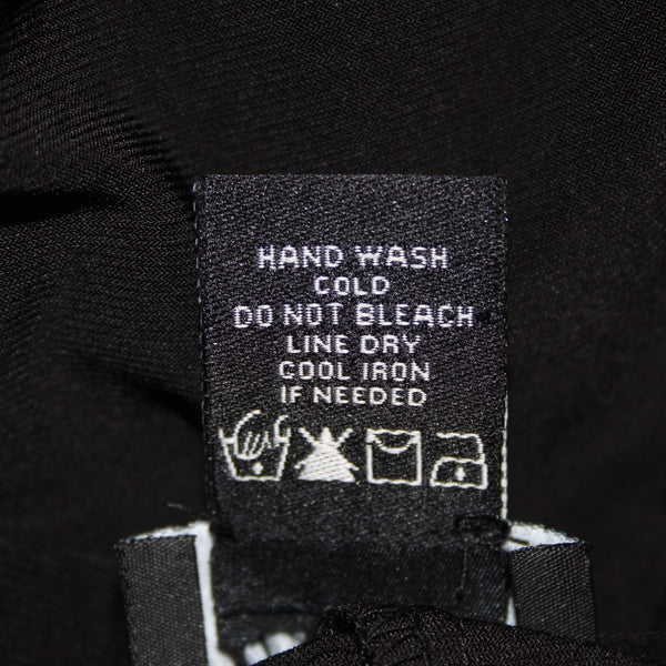 Coco Bianco Sz S Black Split Front Seam Pearl Embellished Polyester Blend Pant